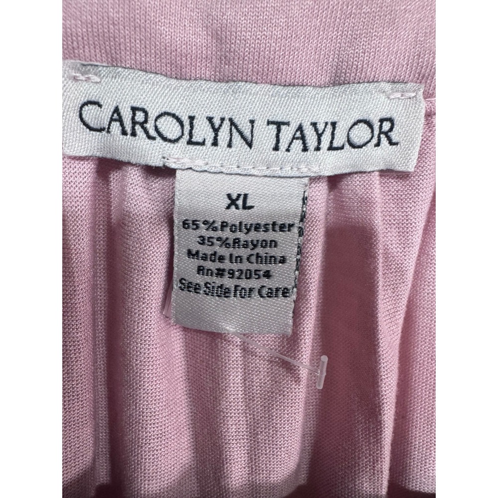 Carolyn Taylor Pink Lace Blouse Women's XL Sleeveless Romantic Boho Top - Picture 3 of 7